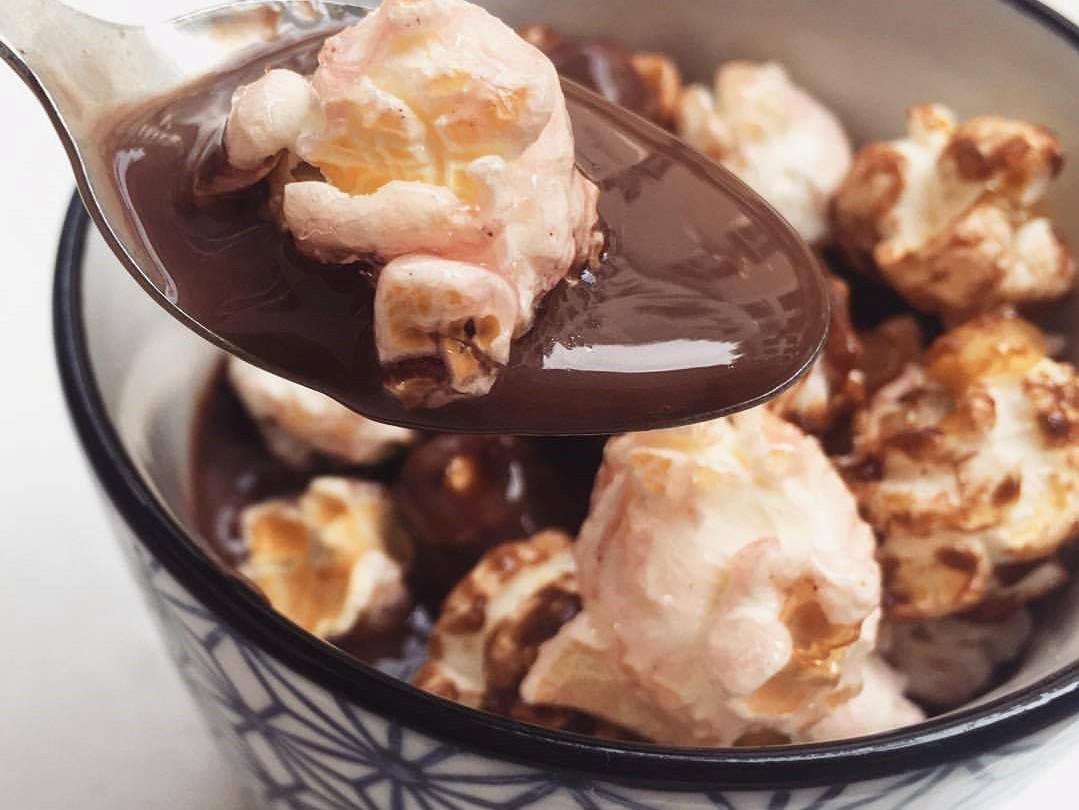 Pudding + Pocpcorn chocolat 80%